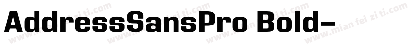 AddressSansPro Bold字体转换